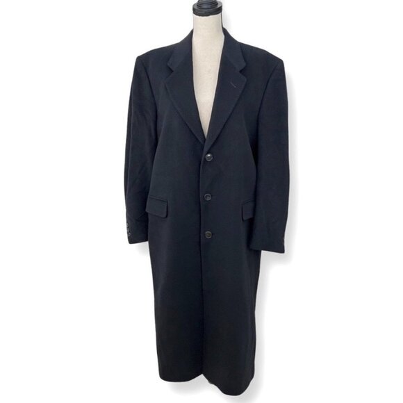Louis Feraud Monsieur cashmere black winter coat size 46